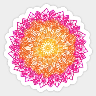 Pink-Orange Digital Mandala Sticker